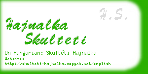 hajnalka skulteti business card